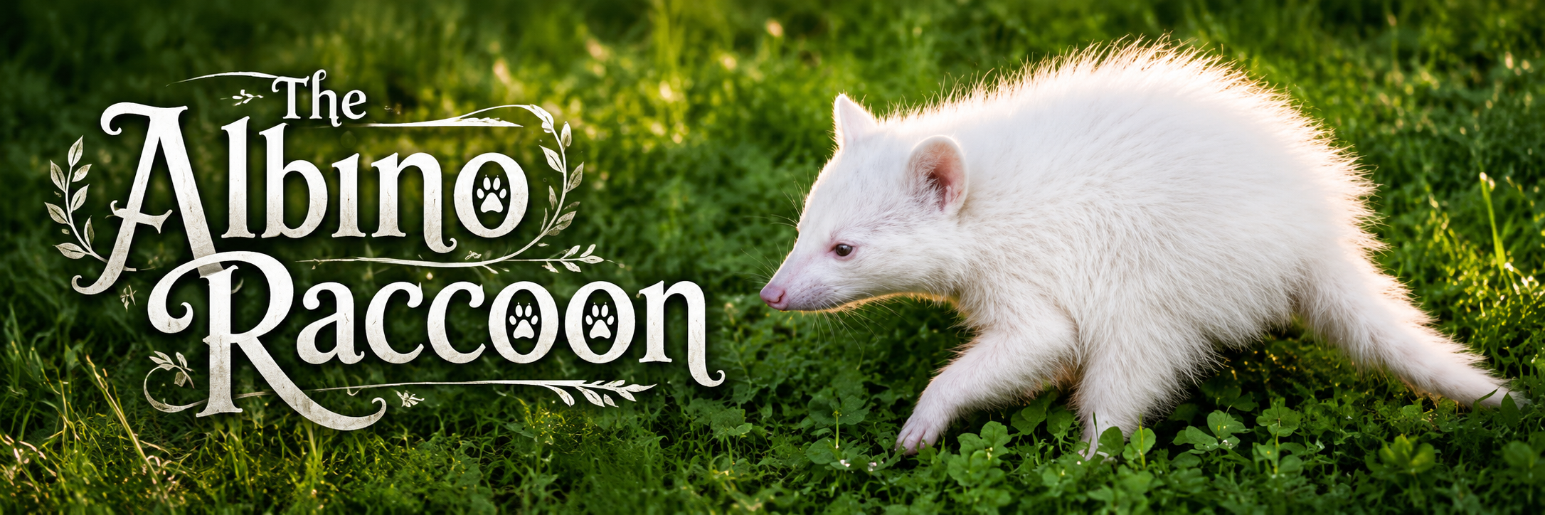 The Albino Raccoon banner